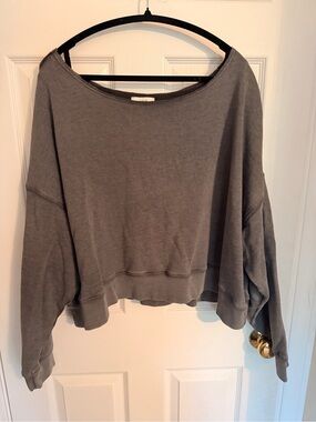aerie Charcoal Crewneck Sweatshirt